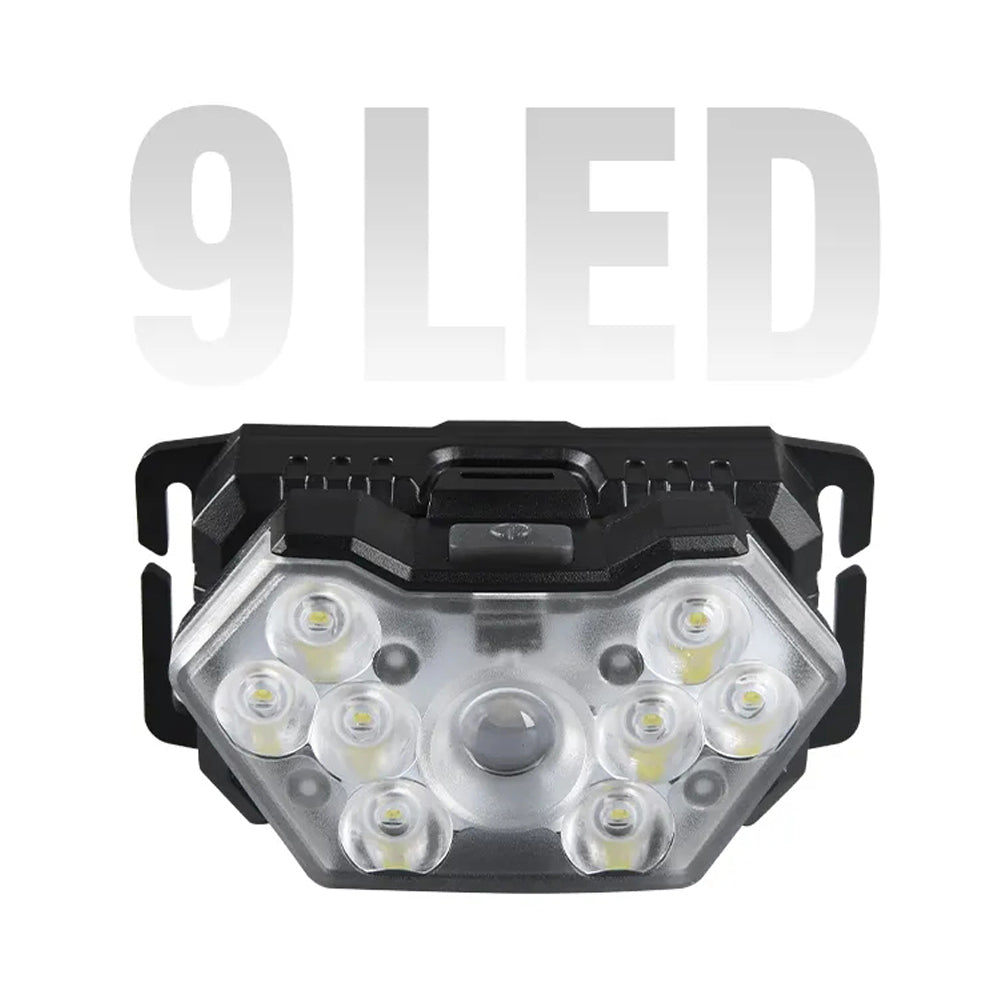 Lanterna de Cabeça LED – Recarregável, 2000 Lumens, Sensor de Movimento, 6 Modos, Resistente à Água Lanterna de Cabeça LED – Recarregável, 2000 Lumens, Sensor de Movimento, 6 Modos, Resistente à Água